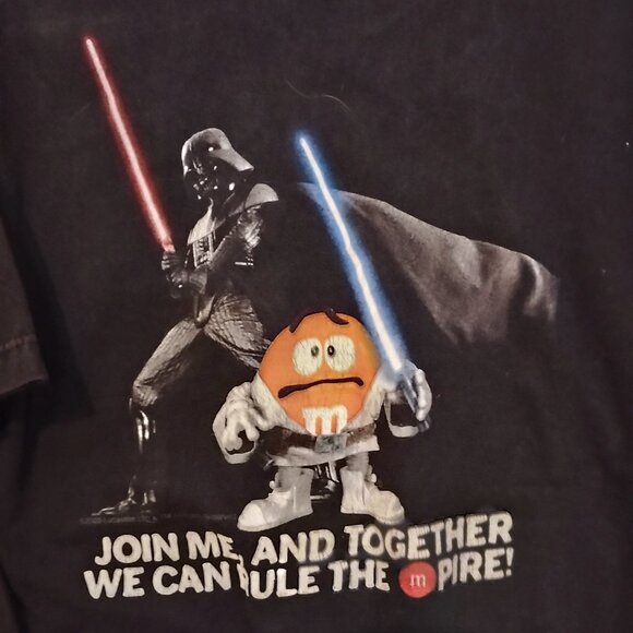 Men's Black Vintage XL M&M's X Star Wars T-Shirt - Picture 1 of 5